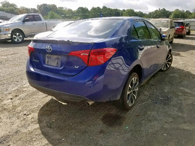 5YFBURHE6HP588487 - 2017 TOYOTA COROLLA L BLUE photo 4