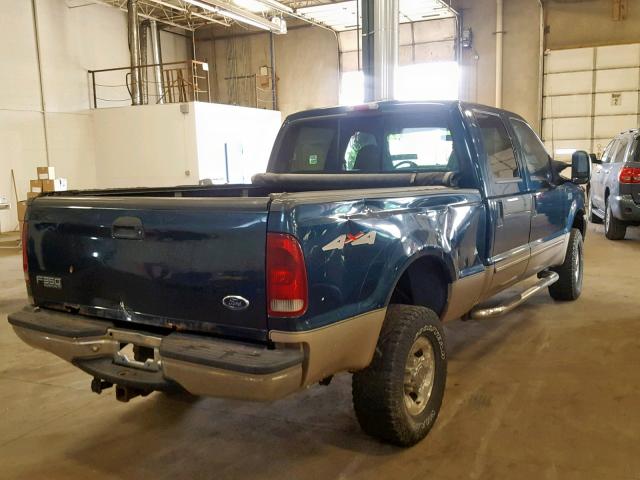 1FTSW31S3XEE47623 - 1999 FORD F350 SRW S BLUE photo 4