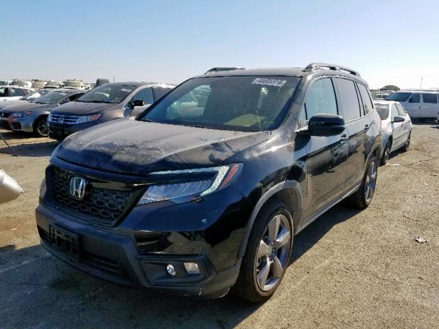 5FNYF7H9XKB000198 - 2019 HONDA PASSPORT T BLACK photo 2