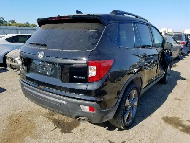 5FNYF7H9XKB000198 - 2019 HONDA PASSPORT T BLACK photo 4