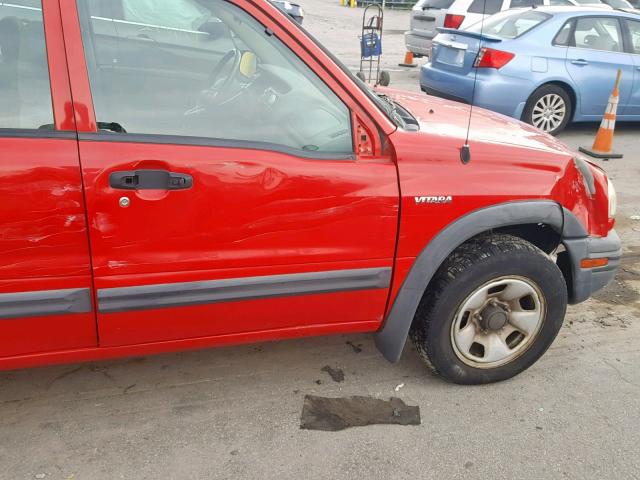 2S3TD62V946104241 - 2004 SUZUKI VITARA LX RED photo 9