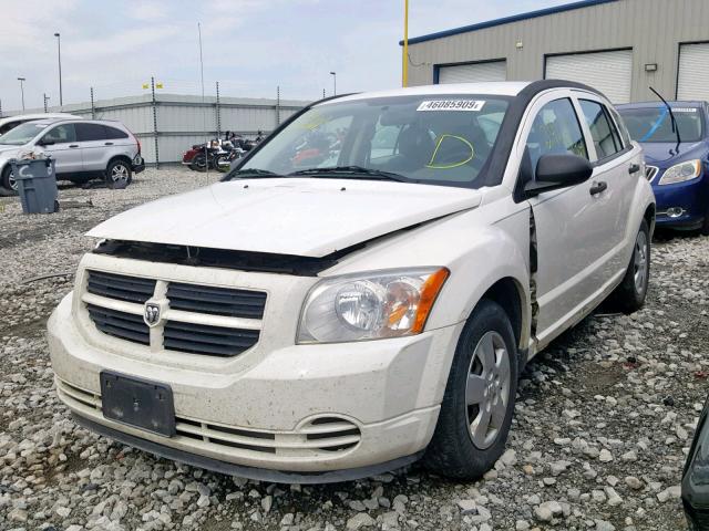 1B3HB28C47D287600 - 2007 DODGE CALIBER WHITE photo 2