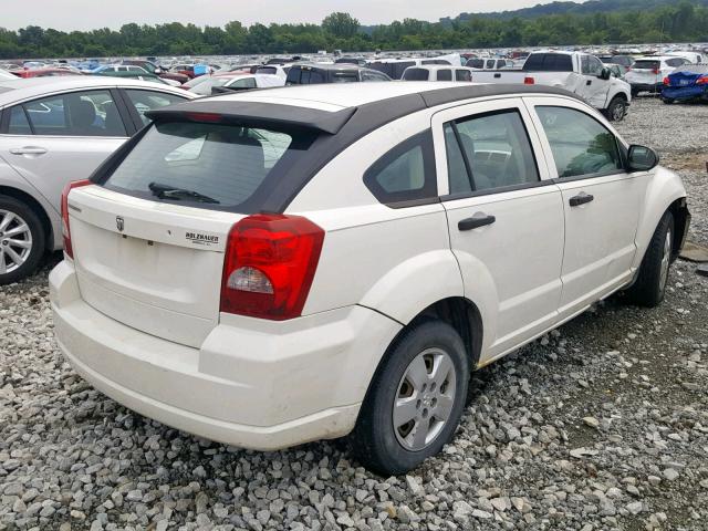 1B3HB28C47D287600 - 2007 DODGE CALIBER WHITE photo 4