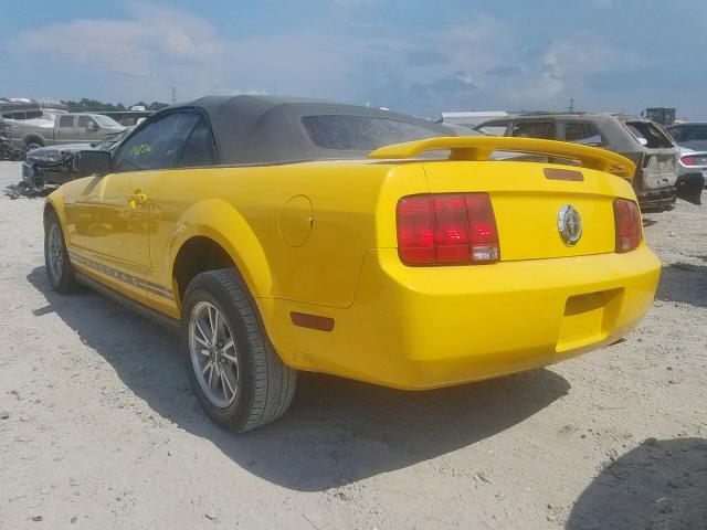 1ZVFT84N555228248 - 2005 FORD MUSTANG YELLOW photo 3