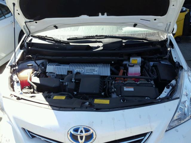 JTDZN3EU2EJ003683 - 2014 TOYOTA PRIUS V WHITE photo 7