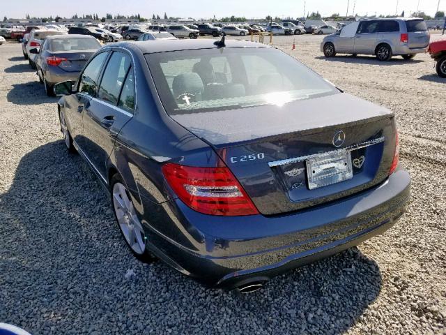 WDDGF4HB3DA784299 - 2013 MERCEDES-BENZ C 250 CHARCOAL photo 3