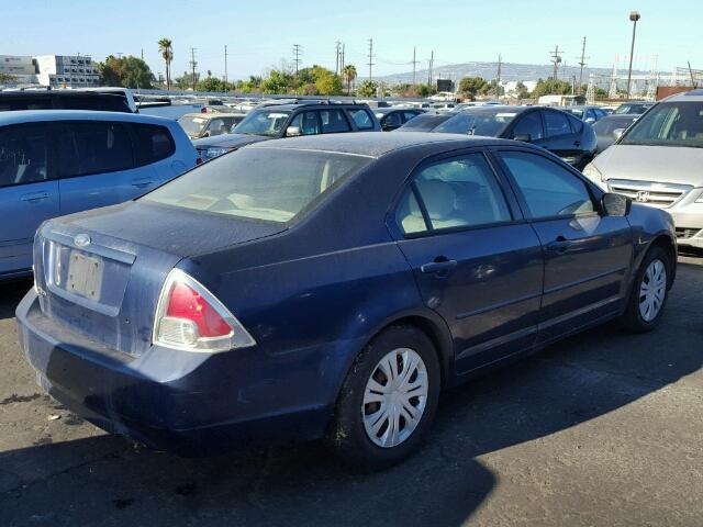 3FAHP06Z57R121837 - 2007 FORD FUSION S BLUE photo 4