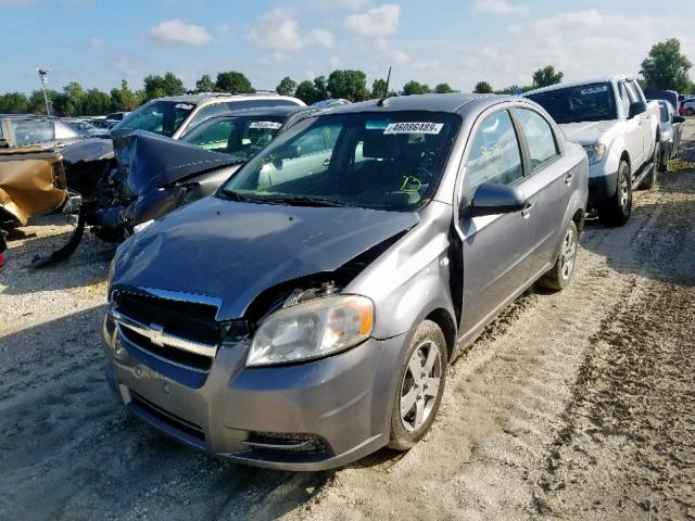 KL1TD56E99B600915 - 2009 CHEVROLET AVEO LS GRAY photo 2