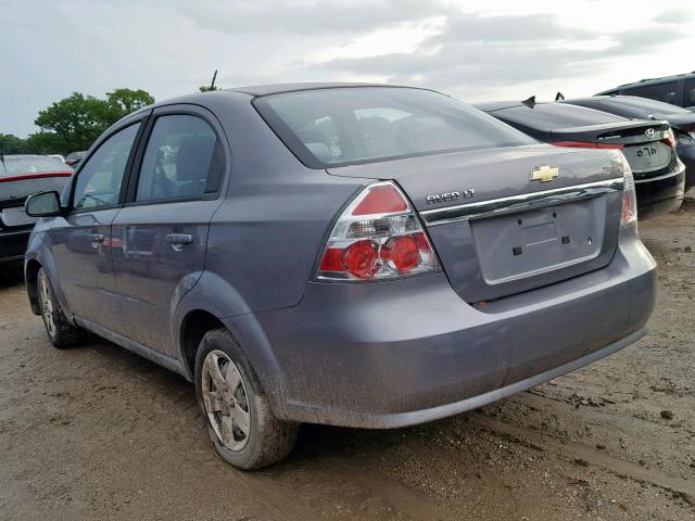 KL1TD56E99B600915 - 2009 CHEVROLET AVEO LS GRAY photo 3