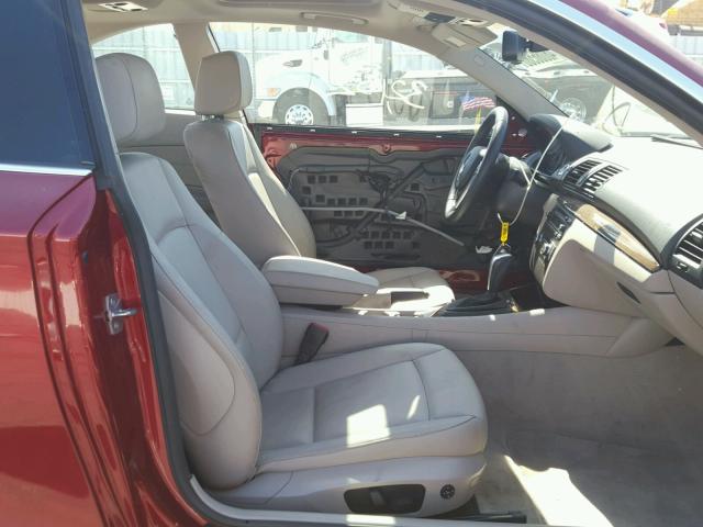 WBAUP9C55CVS94234 - 2012 BMW 128 I BURGUNDY photo 5