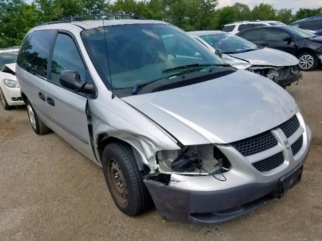 1B4GP25302B701005 - 2002 DODGE CARAVAN SE SILVER photo 1