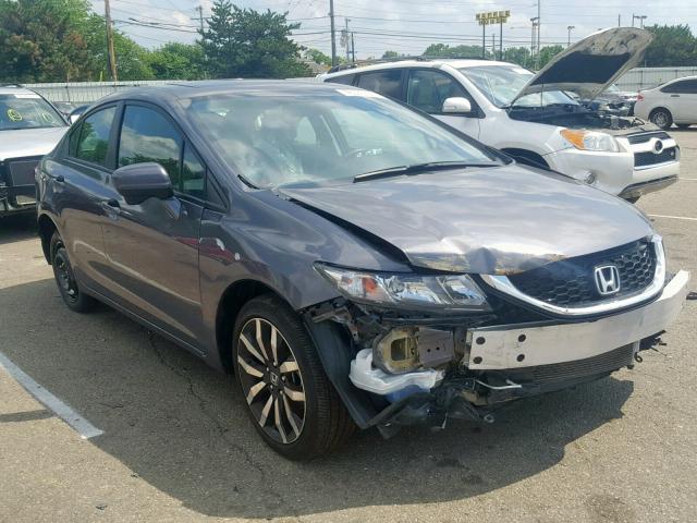 2HGFB2F96FH507125 - 2015 HONDA CIVIC EXL ნაცრისფერი ფოტო 1