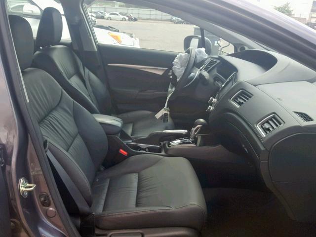 2HGFB2F96FH507125 - 2015 HONDA CIVIC EXL ნაცრისფერი ფოტო 5