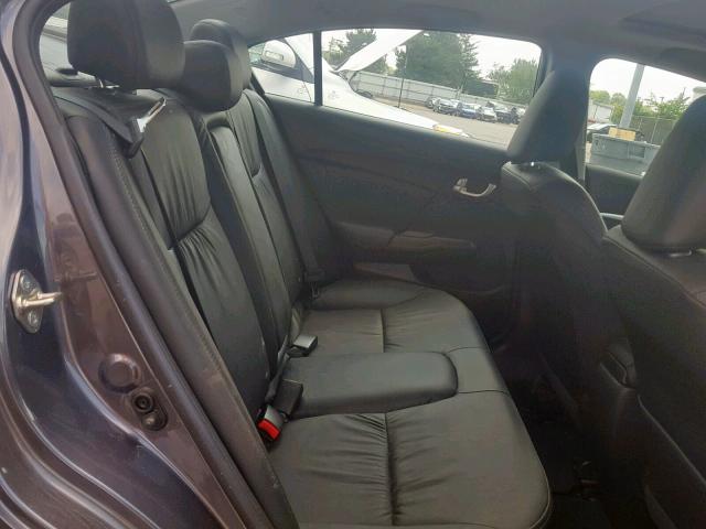 2HGFB2F96FH507125 - 2015 HONDA CIVIC EXL ნაცრისფერი ფოტო 6