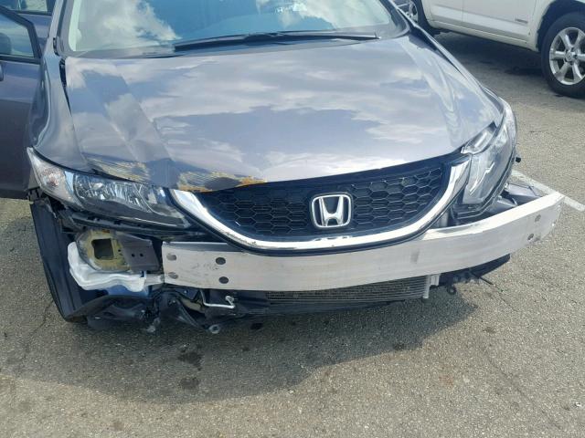 2HGFB2F96FH507125 - 2015 HONDA CIVIC EXL ნაცრისფერი ფოტო 9