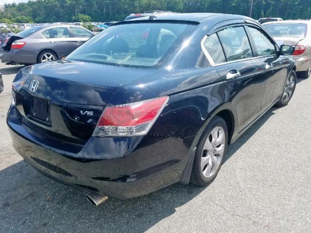 1HGCP36878A064423 - 2008 HONDA ACCORD EXL BLACK photo 4