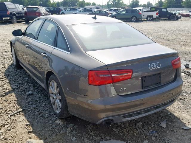 WAUBGAFC6CN031172 - 2012 AUDI A6 GRAY photo 3