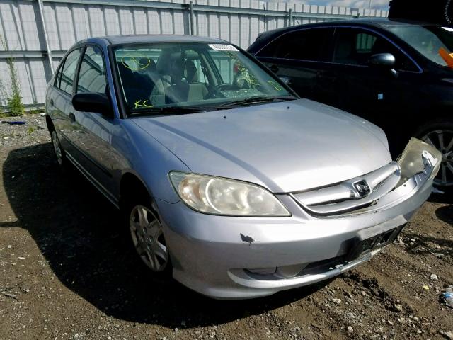 2HGES163X5H011387 - 2005 HONDA CIVIC DX V SILVER photo 1