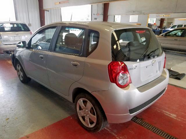 KL1TD66E79B668622 - 2009 CHEVROLET AVEO LS SILVER photo 3