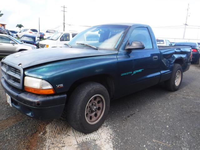 1B7FL26X6VS252512 - 1997 DODGE DAKOTA GREEN photo 2