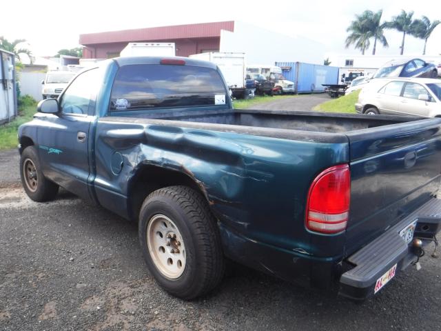 1B7FL26X6VS252512 - 1997 DODGE DAKOTA GREEN photo 3