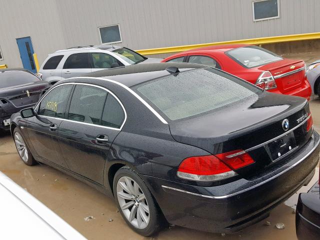 WBAHN83517DT65877 - 2007 BMW 750 BLACK photo 3