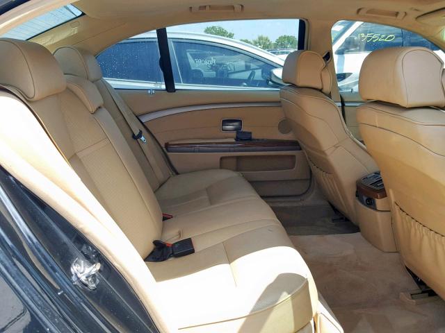 WBAHN83517DT65877 - 2007 BMW 750 BLACK photo 6