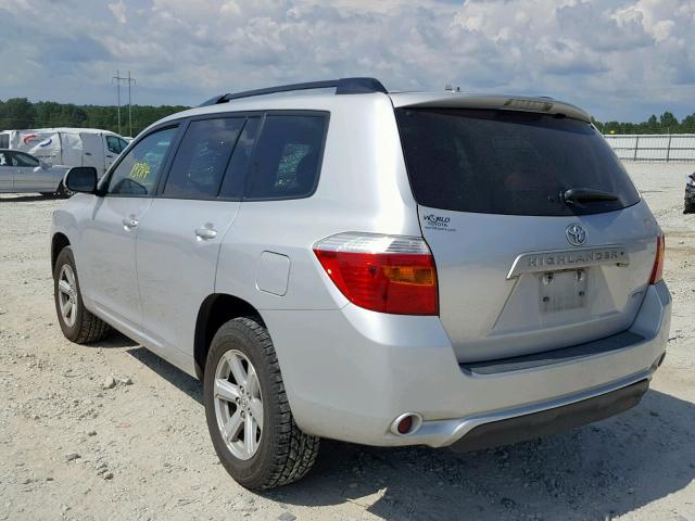 5TDJK3EH0AS014414 - 2010 TOYOTA HIGHLANDER SILVER photo 3