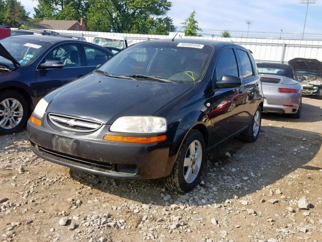 KL1TD66678B155877 - 2008 CHEVROLET AVEO BASE შავი ფოტო 2