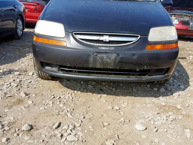 KL1TD66678B155877 - 2008 CHEVROLET AVEO BASE შავი ფოტო 9