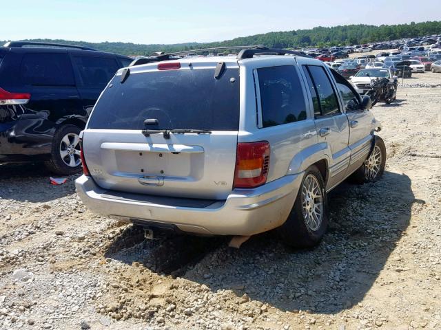 1J4GW58N04C376688 - 2004 JEEP GRAND CHER SILVER photo 4