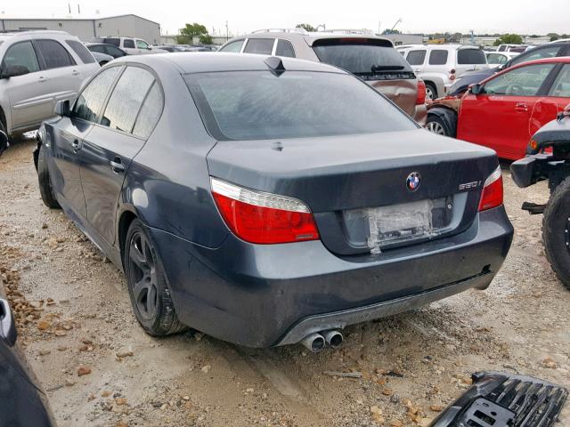 WBANW53568CT49809 - 2008 BMW 550 I GRAY photo 3