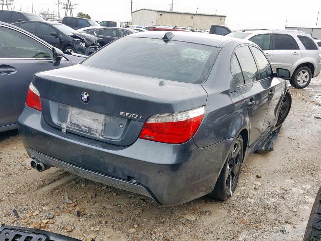 WBANW53568CT49809 - 2008 BMW 550 I GRAY photo 4