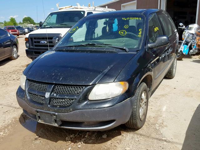 1D8GP25B34B549722 - 2004 DODGE CARAVAN SE BLACK photo 2