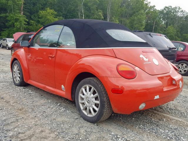 3VWCM31Y65M362410 - 2005 VOLKSWAGEN NEW BEETLE ნარინჯისფერი ფოტო 3