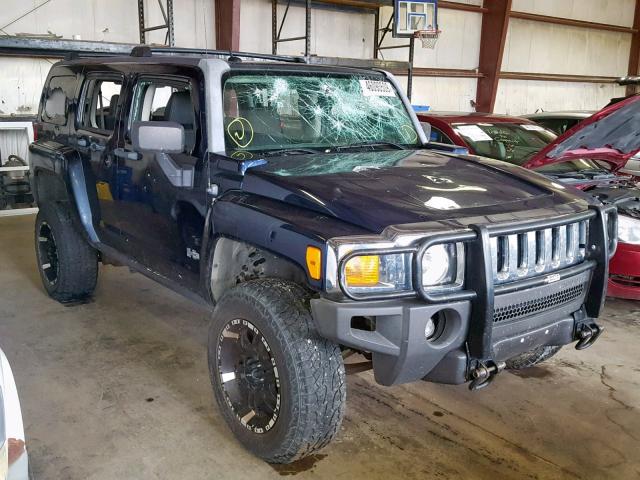 5GTDN13E978135482 - 2007 HUMMER H3 BLUE photo 1