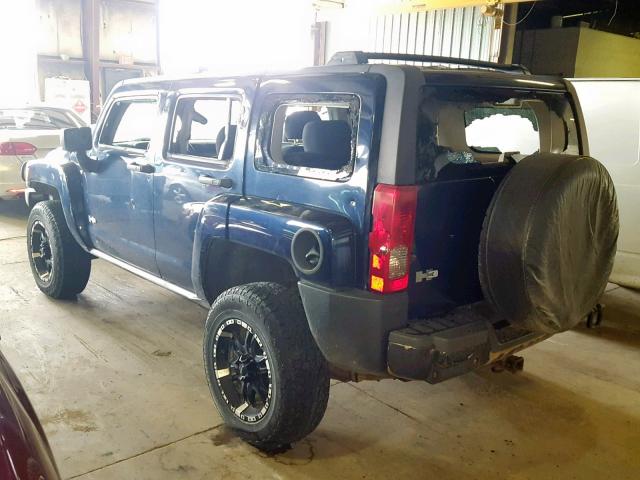 5GTDN13E978135482 - 2007 HUMMER H3 BLUE photo 3