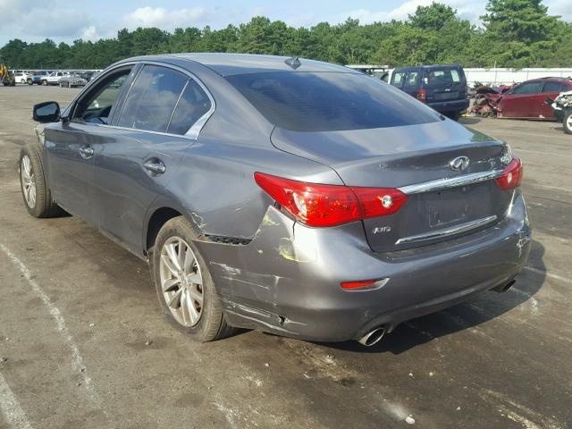 JN1BV7AR7EM681602 - 2014 INFINITI Q50 BASE SILVER photo 3