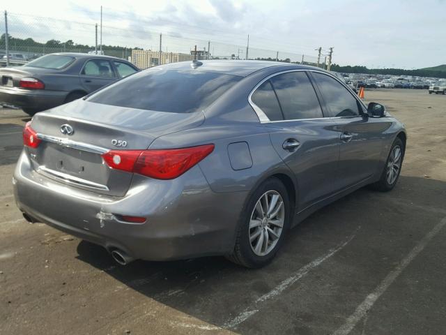 JN1BV7AR7EM681602 - 2014 INFINITI Q50 BASE SILVER photo 4