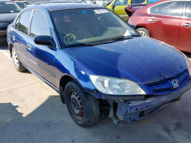 2HGES16344H581867 - 2004 HONDA CIVIC DX V BLUE photo 1