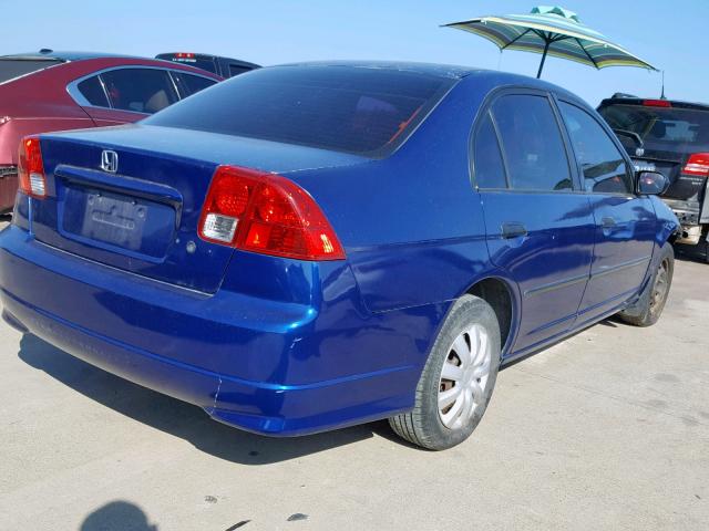 2HGES16344H581867 - 2004 HONDA CIVIC DX V BLUE photo 4