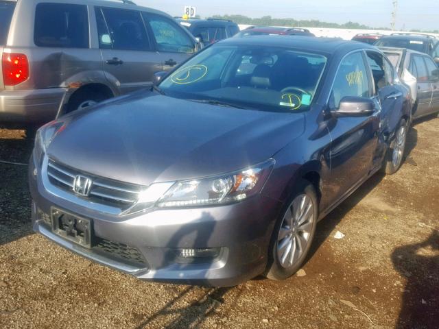 1HGCR2F82FA183739 - 2015 HONDA ACCORD EXL GRAY photo 2