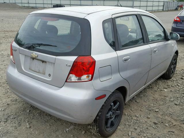 KL1TD66608B012219 - 2008 CHEVROLET AVEO BASE Күміс фото 4
