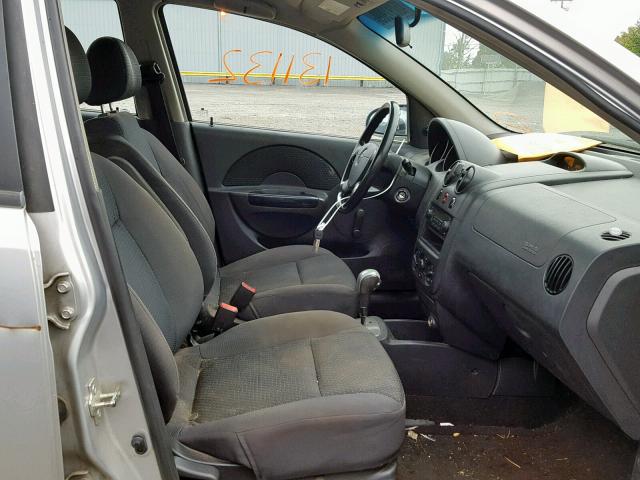 KL1TD66608B012219 - 2008 CHEVROLET AVEO BASE Күміс фото 5