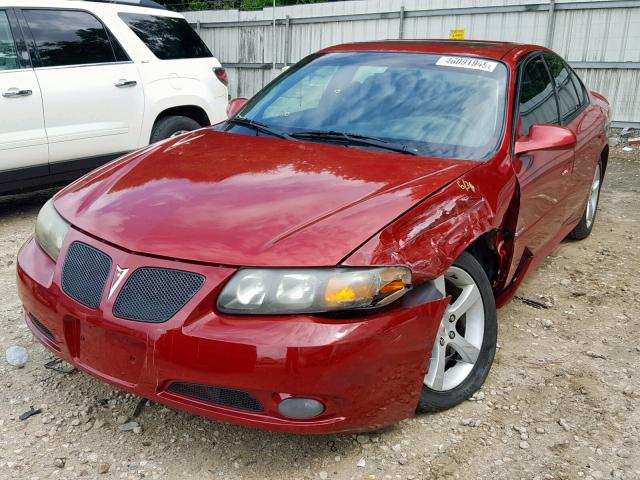 1G2HZ54Y04U255806 - 2004 PONTIAC BONNEVILLE MAROON photo 2