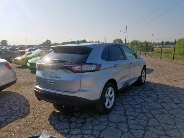 2FMTK3G98FBB90842 - 2015 FORD EDGE SE SILVER photo 4