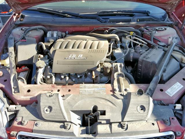 2G1WD58C979210888 - 2007 CHEVROLET IMPALA SUP BURGUNDY photo 7