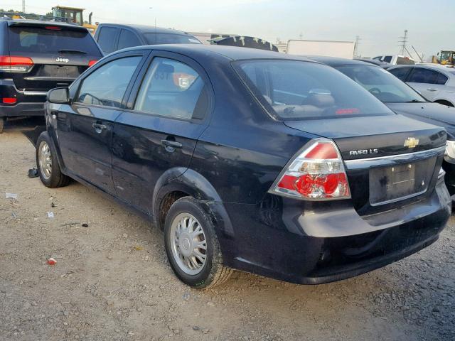 KL1TD56637B181112 - 2007 CHEVROLET AVEO BASE Қара фото 3