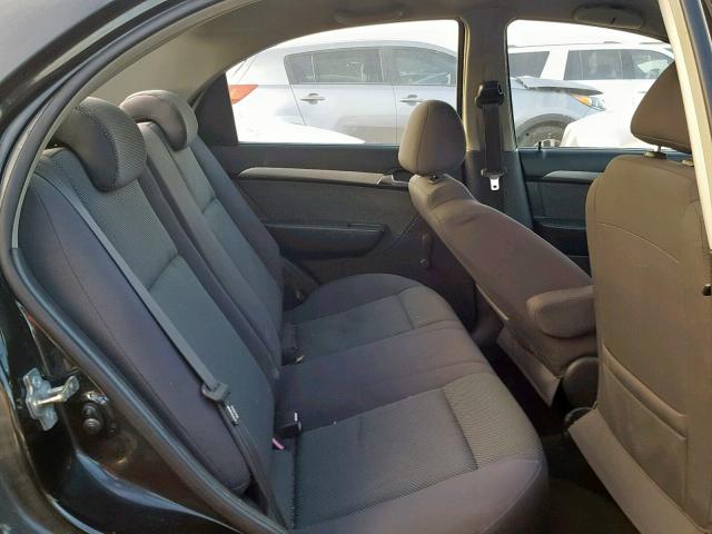 KL1TD56637B181112 - 2007 CHEVROLET AVEO BASE Қара фото 6