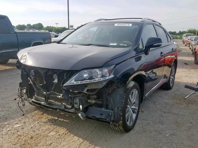 2T2BC1BA6FC003295 - 2015 LEXUS RX 450H BLACK photo 2